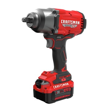 Factory Reconditioned Craftsman CMCF940M1R V20 Brushless RP Lithium-Ion 1/2 in. Drive Cordless High Torque Impact Wrench Kit with Hog Ring Anvil (4 Ah)