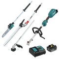 String Trimmers | Makita XUX02SM1X5 18V LXT Brushless Lithium-Ion Cordless Power Head Kit with String Trimmer/Pole Saw/Articulating Hedge Trimmer Couple Shaft Attachments (4 Ah) image number 0