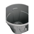 Trash & Waste Bins | Rubbermaid Commercial FG261000GRAY 10 gal. Vented Round Plastic Brute Container - Gray image number 5