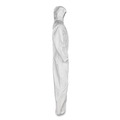 Bib Overalls | KleenGuard KCC49112 A20 Breathable Particle Protection Coveralls with Hood and Elastic Back - Medium, White (24/Carton) image number 2