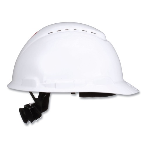 Hard Hats | 3M 7100239984 SecureFit H-Series 4-Point Pressure Diffusion Ratchet Suspension H-700 Front-Brim Cap with UV Indicator Hard Hats - White image number 0