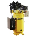 Portable Air Compressors | EMAX ESS10V080V1 10 HP 80 Gallon 2-Stage Single-Phase 38 CFM @100 PSI Industrial V4 Splash Lubricated Pump Electric SILENT Air Compressor image number 0