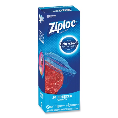 Ziploc 351126 1 Gallon 2.7 mil. 9.6 in. x 12.1 in. Zipper Freezer