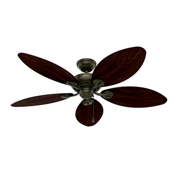 Details About Hunter 54 In Bayview Gold Antique Etl Damp Rated Ceiling Fan 54098 New