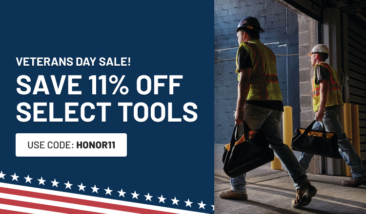 Veterans Day Sale! Save 11% on Select Tools