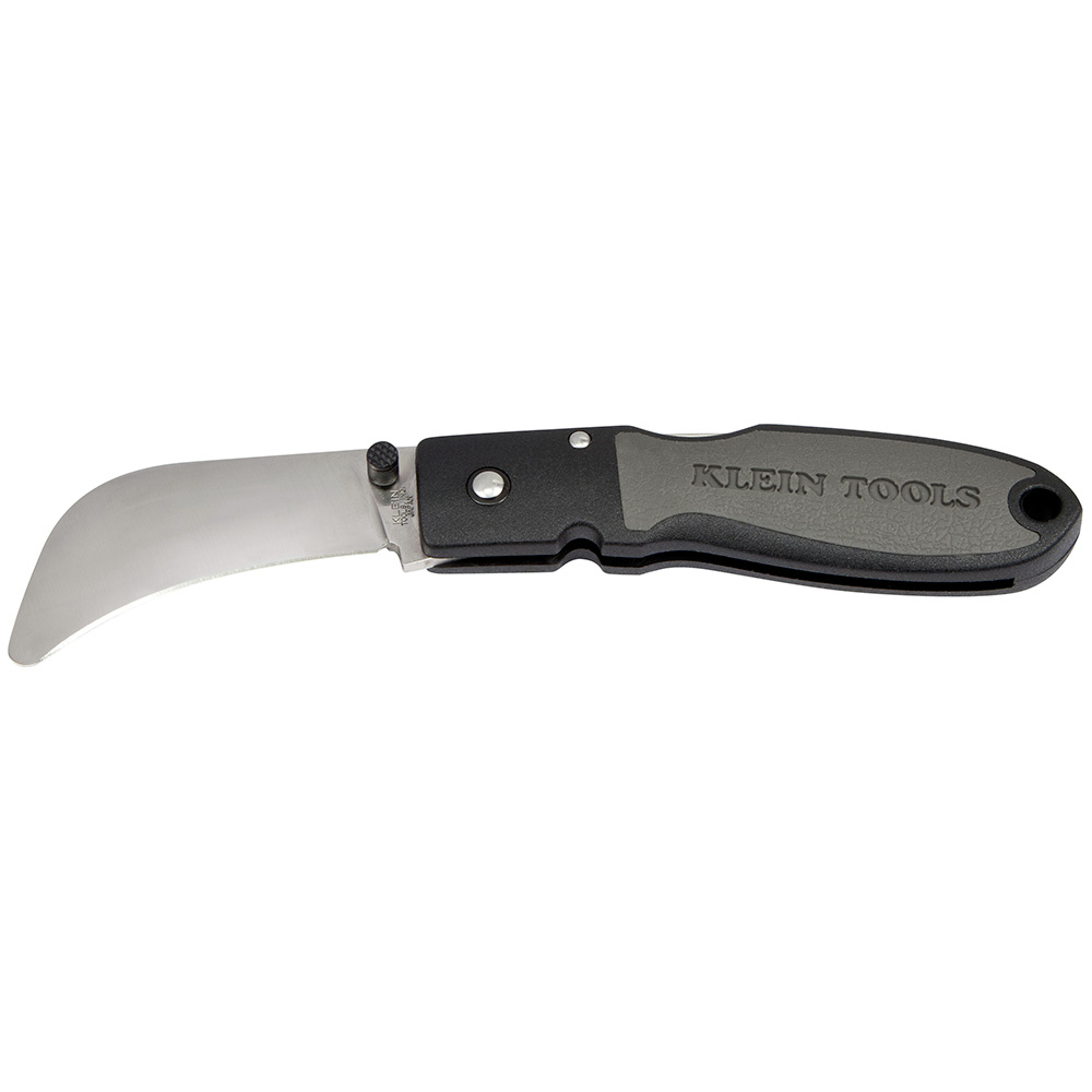 Klein Tools 44005R Lightweight Lockback Knife with Stainless Steel Hawkbill Blade and Rounded Tip