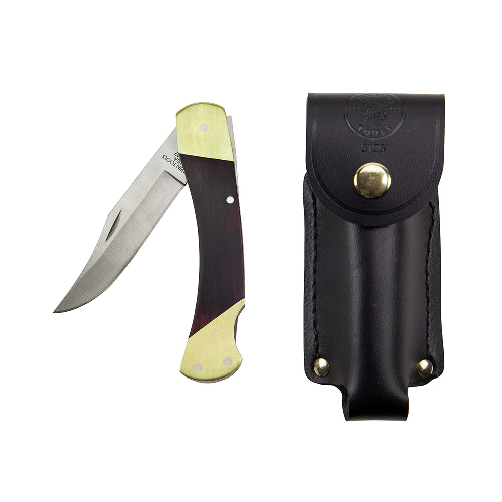 Klein Tools 44037 Sportsman Knife 3-3/8-Inch Stainless Steel Sharp Point Blade