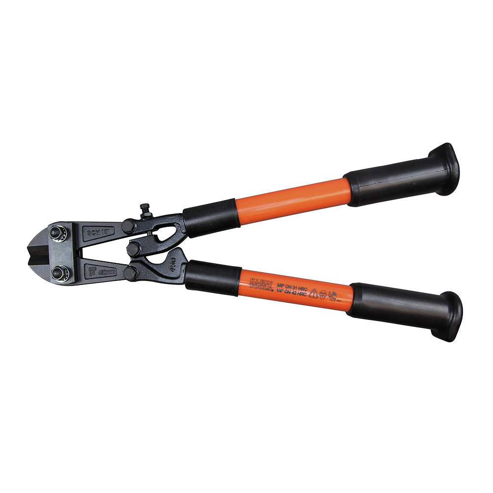 Klein Tools 63118 Bolt Cutter, Fiberglass Handle, 18-Inch