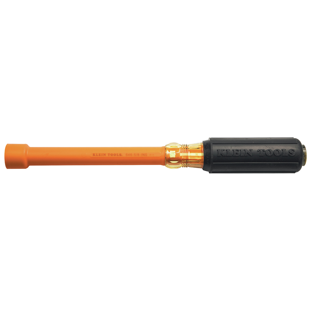 Klein Tools 646-5/8-INS 5/8-Inch Insulated Nut Driver with 6-Inch Hollow Shaft