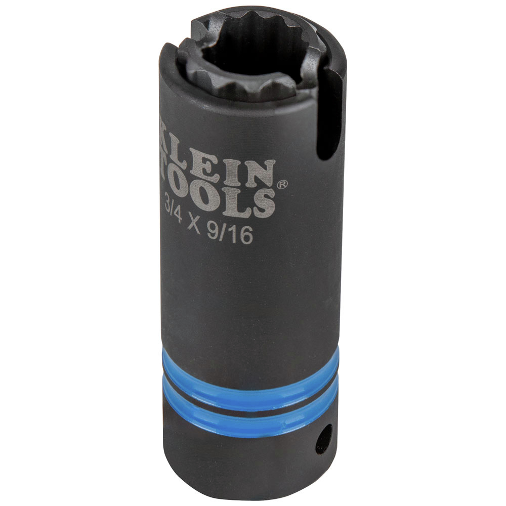 Klein Tools 66031 3-in-1 Slotted Impact Socket, 12-Point Deep Sockets