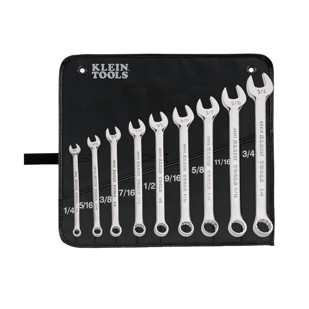 Klein Tools 68402 Combination Wrench Set, 9-Piece