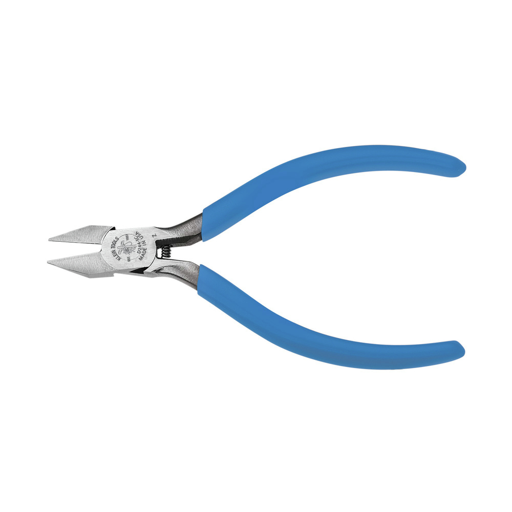 Klein Tools D244-5C Diagonal Cutting Electronics Pliers with Pointed Nose 5-Inch