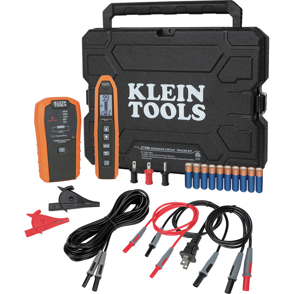 Klein Tools ET450 Advanced Circuit Breaker Finder and Wire Tracer Kit for Energized and Non-Energized Breakers