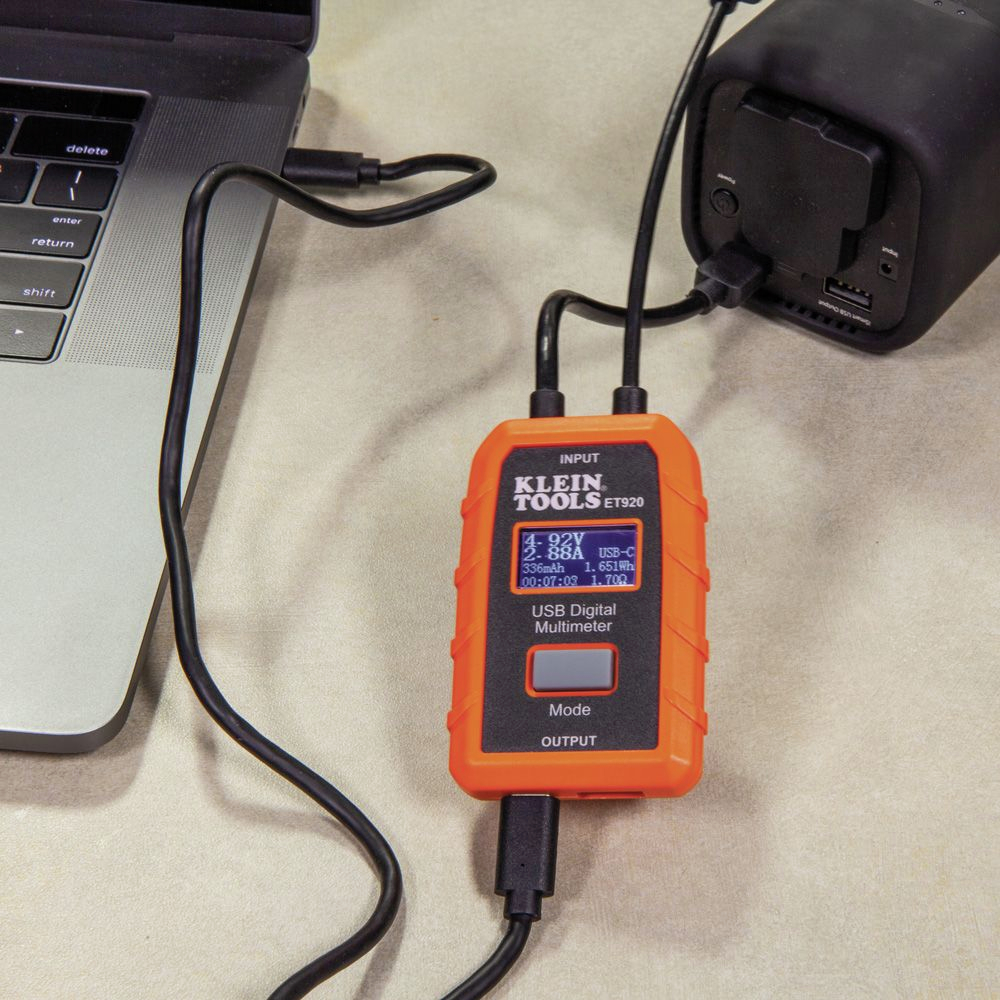 Klein Tools ET920 USB-A and USB-C Digital Power Meter