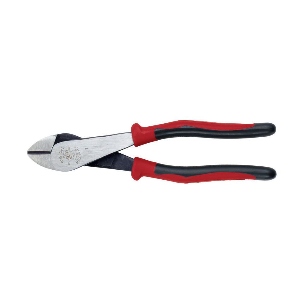 Klein Tools J228-8 Diagonal Cutting Pliers with Dual-Material Journeyman Handles 8-Inch