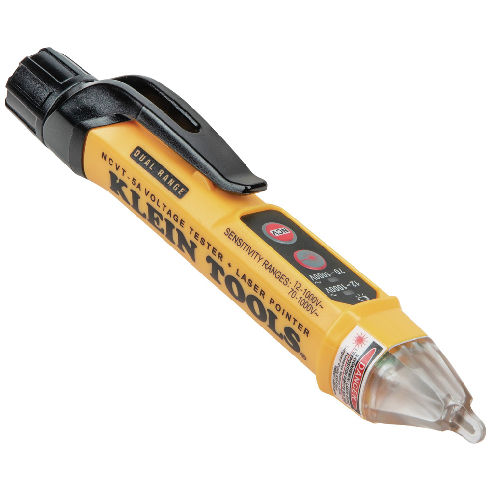 Klein Tools NCVT-5A Non-Contact Dual Range Voltage Tester Pen with Integrated Laser Pointer