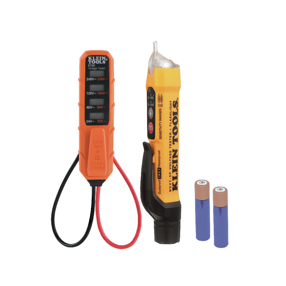 Klein Tools NCVT3PKIT Dual-Range Non-Contact Voltage Tester with Flashlight