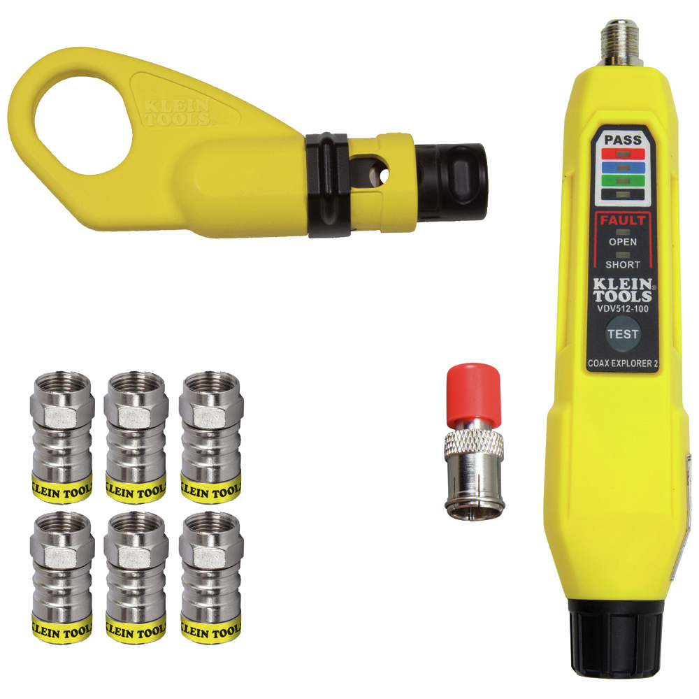 Klein Tools VDV002-820 Coax Push-On Connector VDV Kit