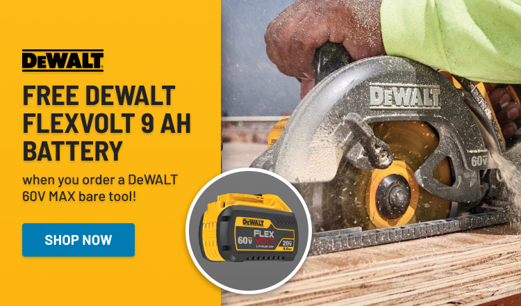 Free DeWALT Flexvolt 9 Ah Battery!