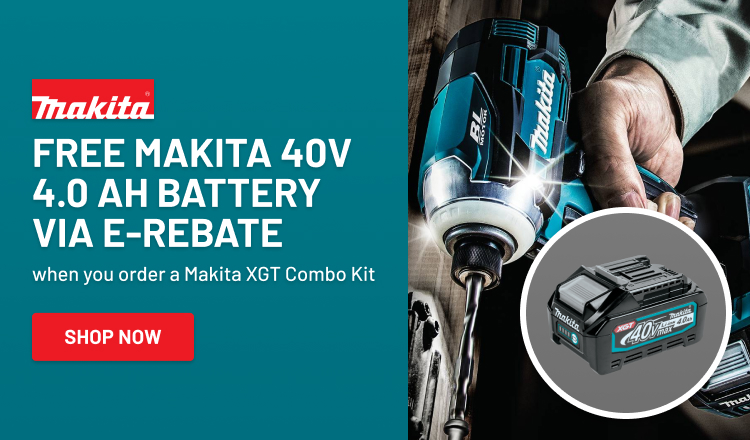 Free Makita 40V max XGT 4.0Ah Li-Ion Battery via E-rebate